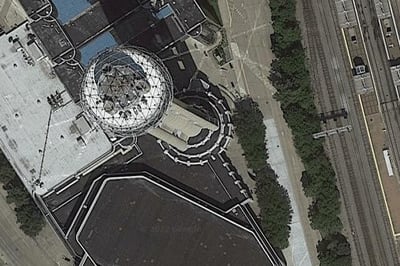 Dallas - Reunion Tower - Rozhľadňa, wieża widokowa, kilátó