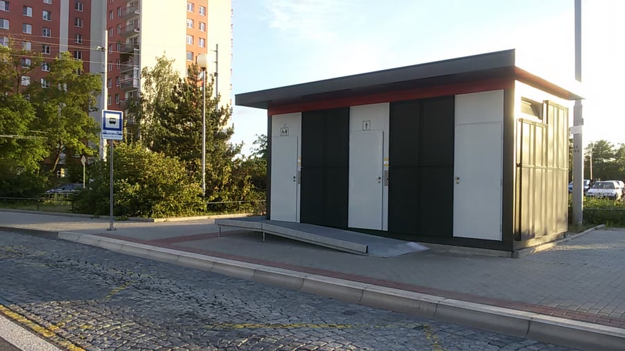 placené WC, Pálavské nám. Brno-Vinohrady