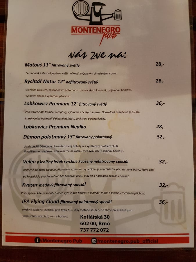 Montenegro pub