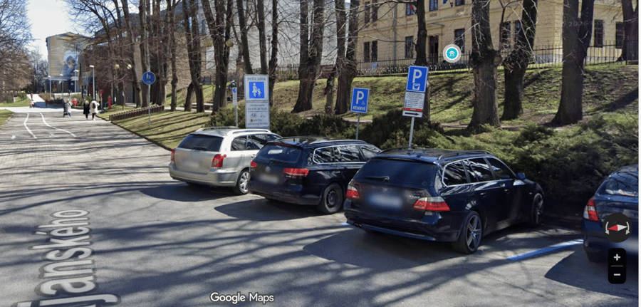 Parkoviště Murgašova ul., Poprad, Slovensko