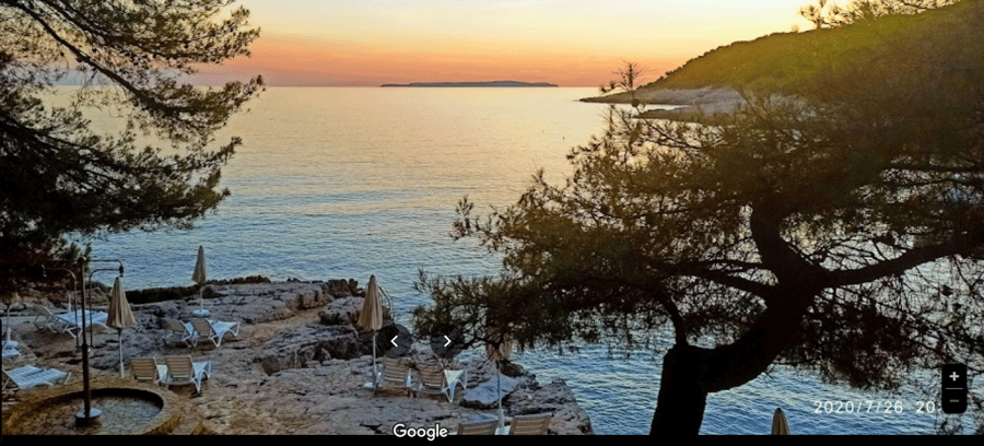 Přístup do vody pláž Veli Žal MALI LOŠINJ Chorvatsko