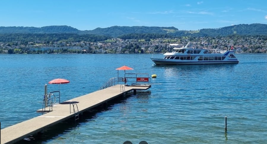 Přístup do jezera Zürichsee v Küsnacht