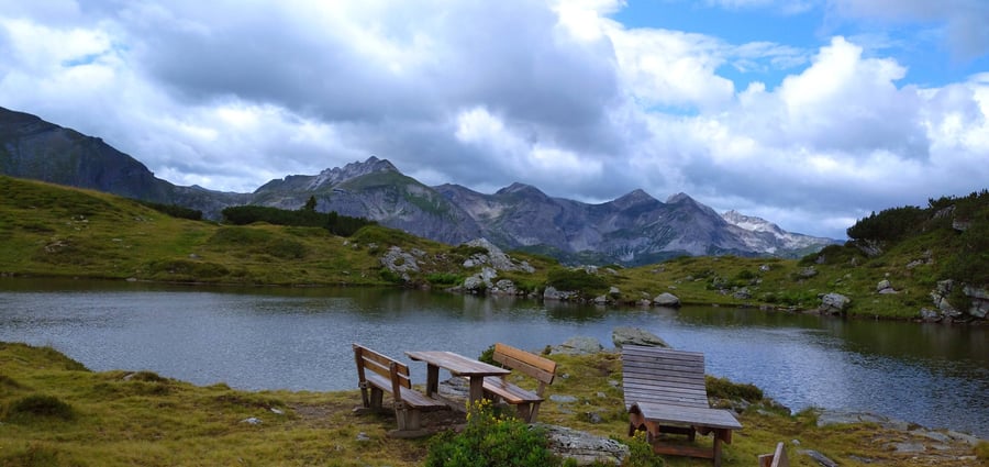 Lanovka k jezírku Grünwaldsee, Untertauern, Rakousko