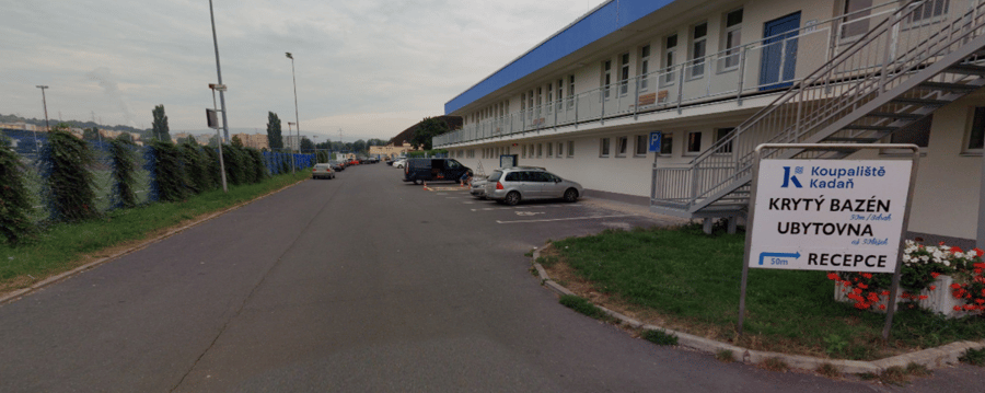 Parkoviště koupaliště, ul. Na Průtahu, Kadaň