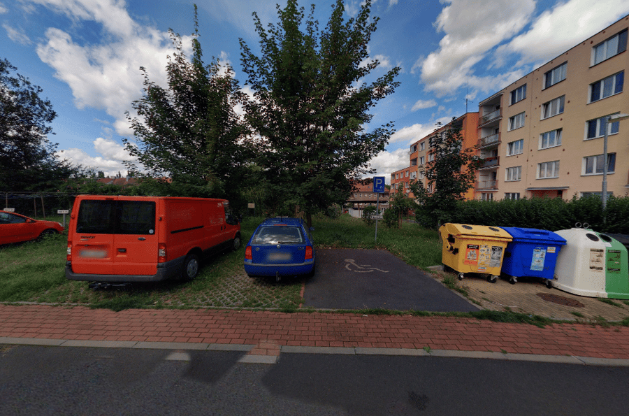 Parkoviště Krátká ul., Cheb 