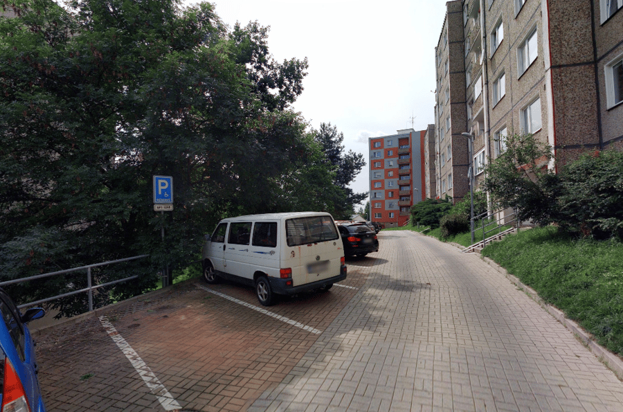 Parkoviště Malé nám., Cheb 