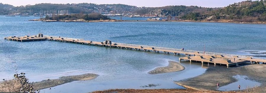 Přístup do moře - pláž Askimsbadet, Švédsko