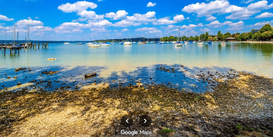 Přístup do vody - Ammersee, Herrsching, Německo
