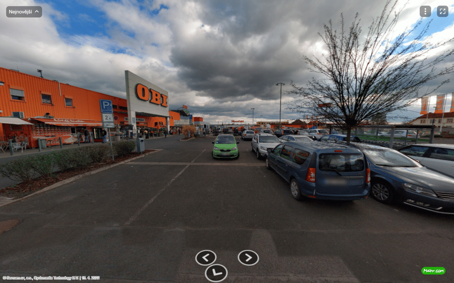 Parkoviště OBI Želetická ul., Litoměřice