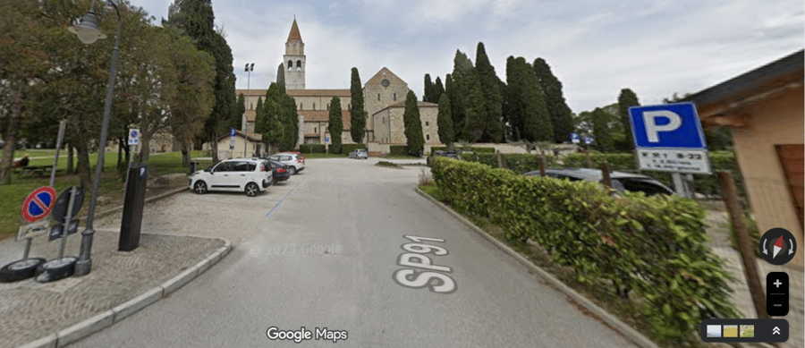 Parkoviště Aquileia, Itálie