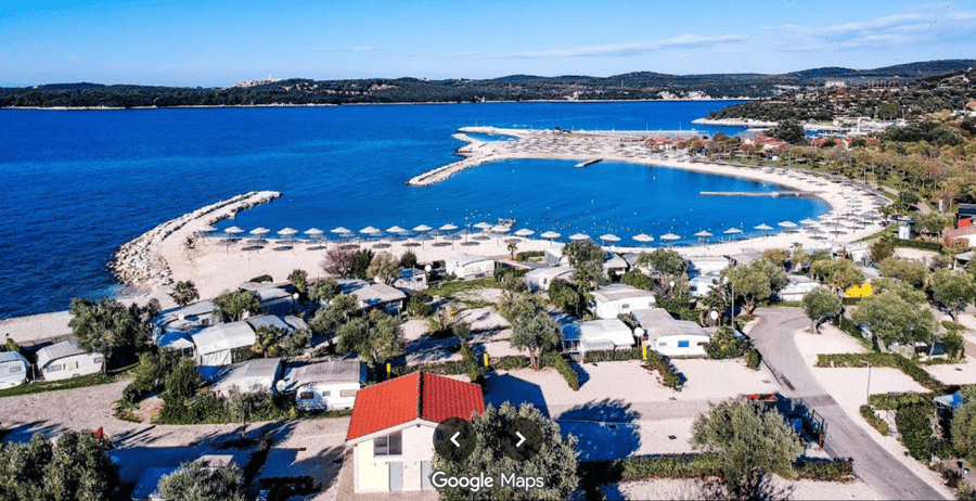 Přístup do moře kemp Valalta, Rovinj, Chorvatsko
