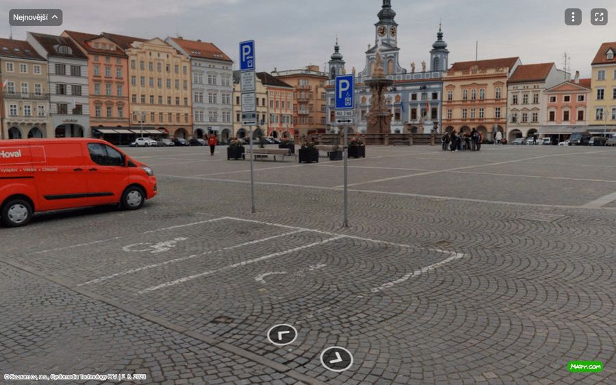 Parkoviště nám. P. Otakara II., České Budějovice