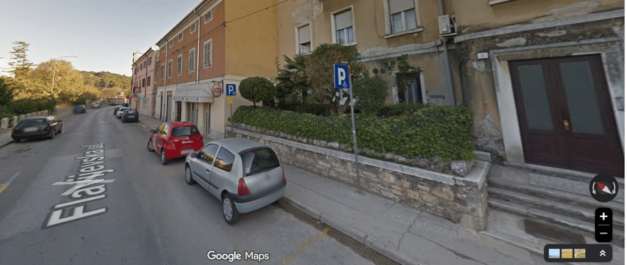 Parkoviště Flavijevska ul., Pula, Chorvatsko