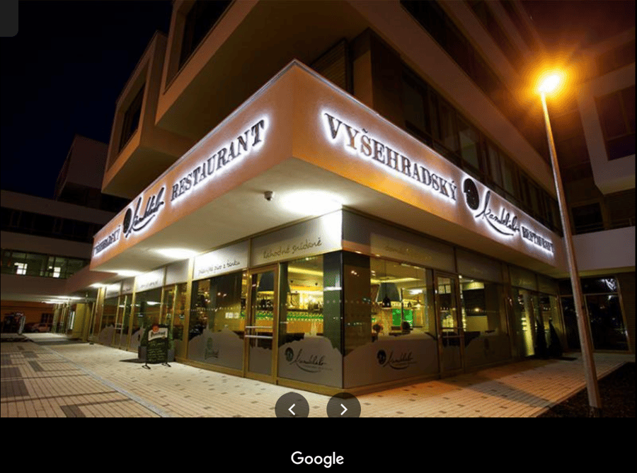 Kandelábr Vyšehradská Restaurace