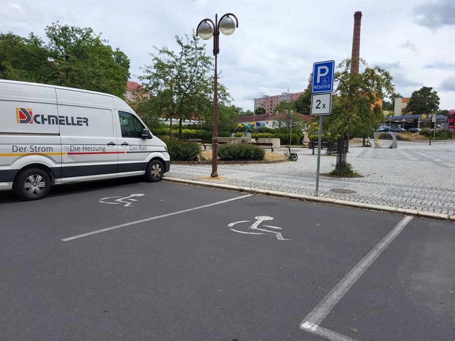 Parkoviště Poštovní nám., Aš 