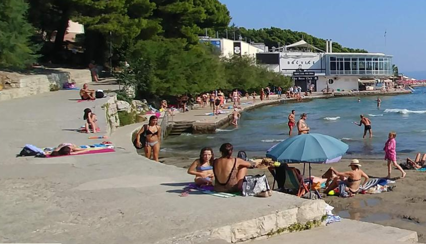 Přístup do vody, rampa, pláž Bačvice, Split