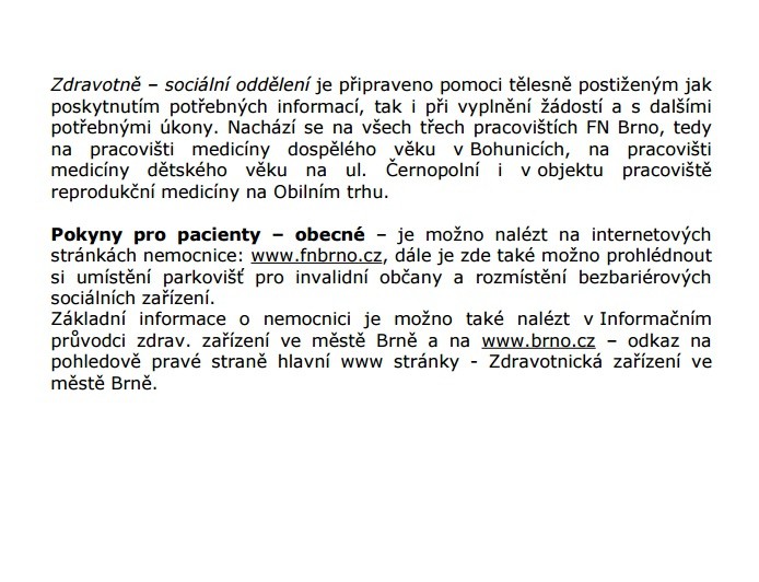 Fakultní nemocnice Brno - Dětská nemocnice