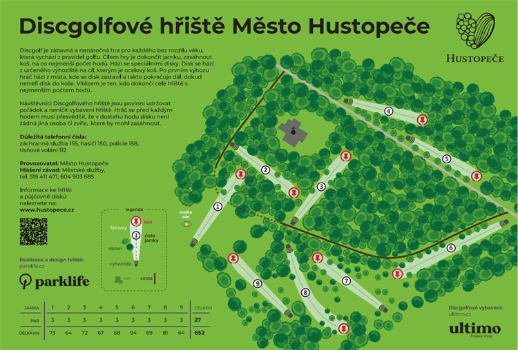 Discgolfové hřiště Město Hustopeče