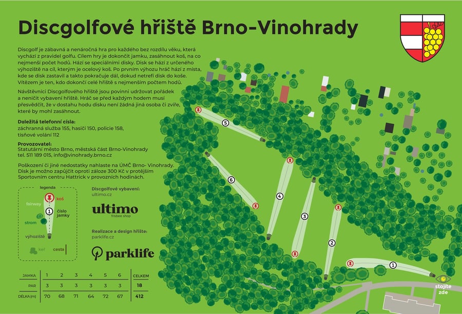Discgolfové hřiště Brno-Vinohrady