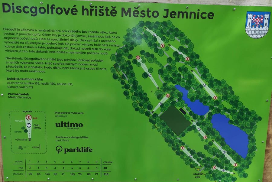 Discgolfové hřiště Město Jemnice