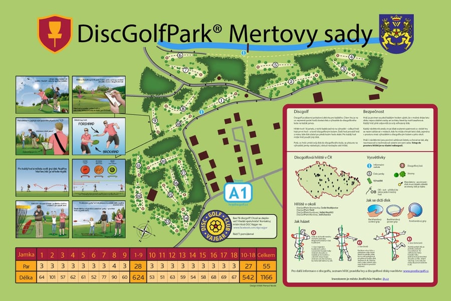 DiscGolfPark Mertovy sady Jindřichův Hradec