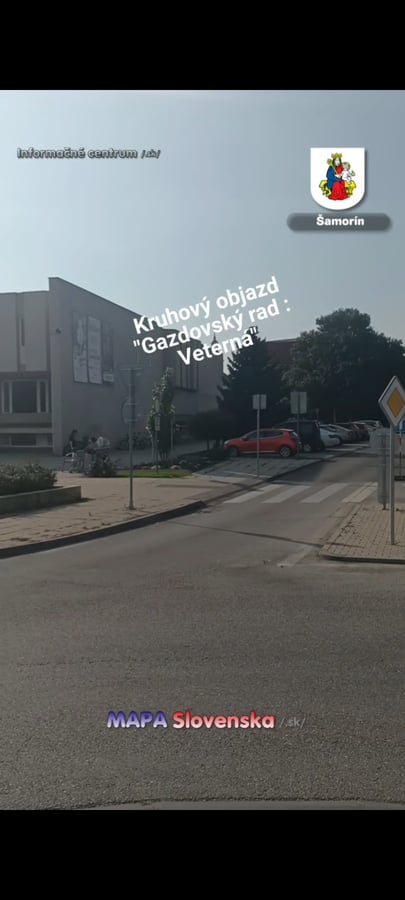 Križovatka "Veterná/Gazdovský rad", Šamorín. (Smart ID: POI15)