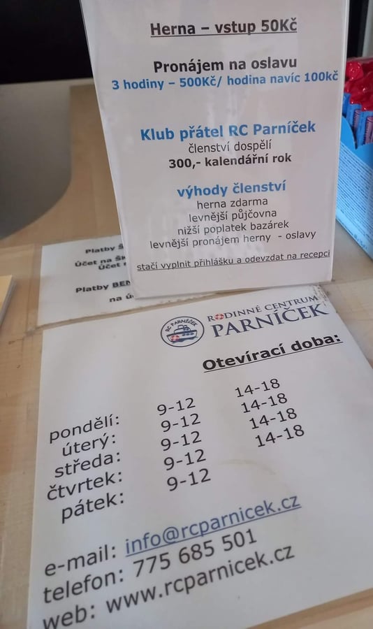 Rodinné centrum parníček 