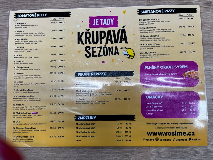 Vosíme.cz  - pizzerie 
