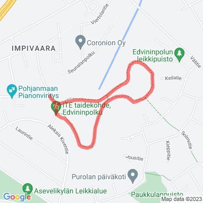 Asevelikylän kuntoradan latu