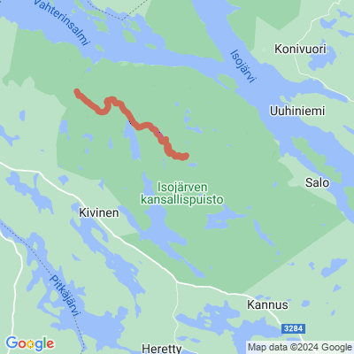 Isojärven kansallispuiston reitit