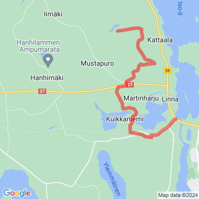 Retkeilyreitti Koljonvirta-Piilampi