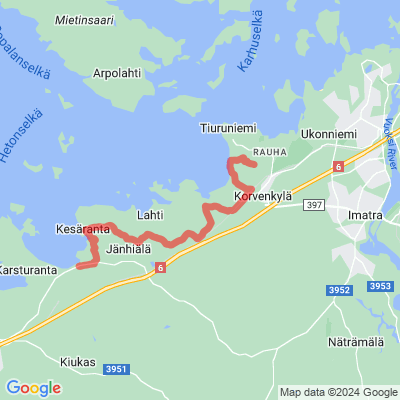 Retkeilyreitti Hinkanranta-Imatran kylpylä (E10) Lpr-osuus
