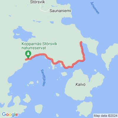 Kolaviken-Sandfjärden reitti