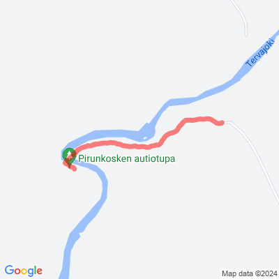 Metsäpolku Pirunkosken autiotuvalle