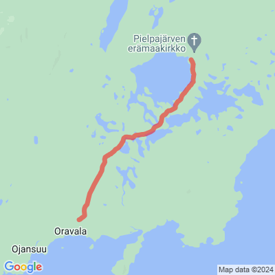 Pielpajärvi erämaakirkko polku Inari - Pielpajärvi
