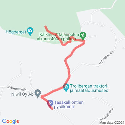 Kalkinpolttajanpolun - Tasakalliontien P-alueen välinen yhdysreitti