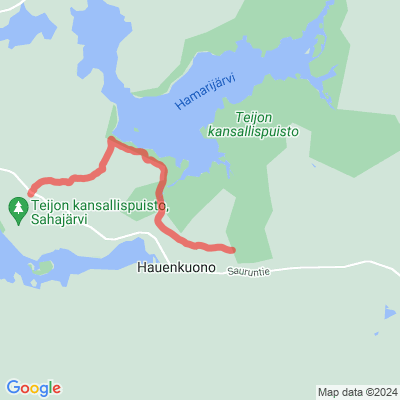 Nenustannokka reitti