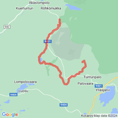 Luontokeskus-Tunturijärvi-Ylläs Ski Resort, Ylläsjärvi -kesäreitti
