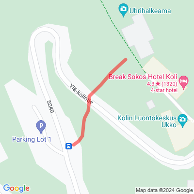 Polku parkkipaikalle