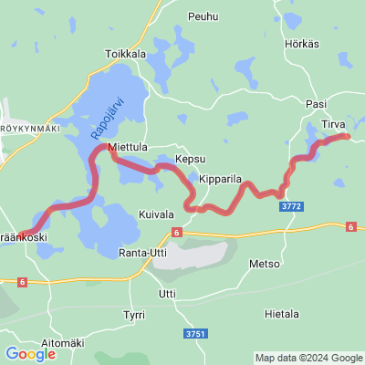 Väliväylän reitti, Jyräänkoski-Tirva