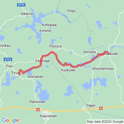 Väliväylän reitti, Tirva-Kannuskoski