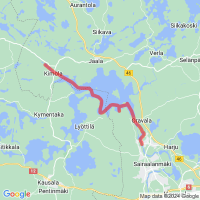Kanavareitti, Kimolan kanava-Voikkaa