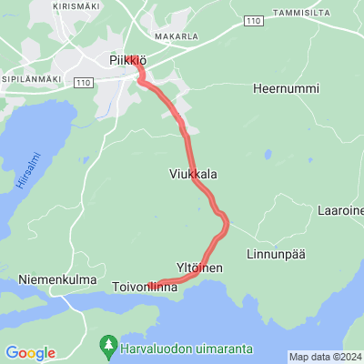Piikkiö-Toivonlinna pyöräilyreitti