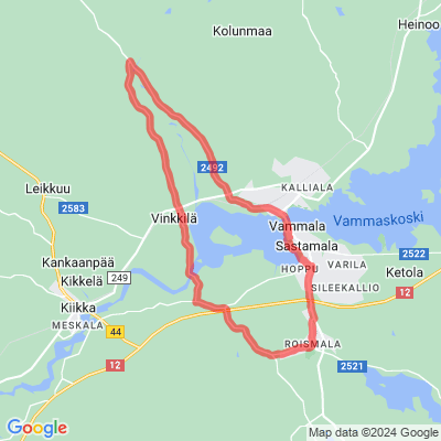 Vaununperä-Kaukola-Tyrväänkylä pyöräilyreitti