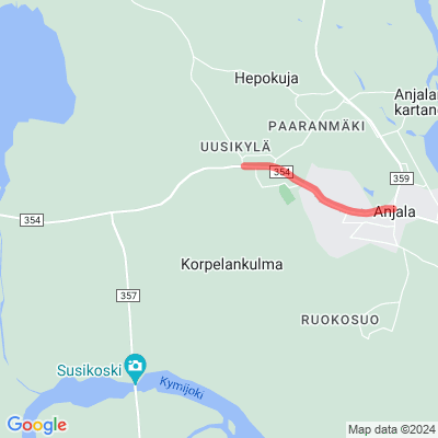 Pyöräilyreitti Anjala-Susikoski