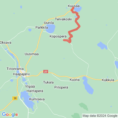 Kylätalolta kylätalolle maastopyörä-/pyöräreitti