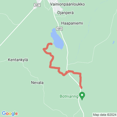 Talvipyöräilyreitti Sällicamping-Pöhlönmäki-Lintuluoma-ampumarata