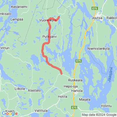 Vellamo retkipyöräilyreitti: Hartola kk - Vuorenkylä - Hotila