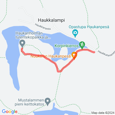 Esteetön Haukanholman reitti