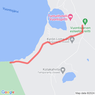 Vuontisjärven vaativa esteetön reitti